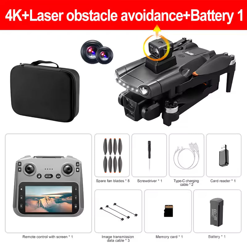 Xiaomi V198MAX GPS Drone 8K Professional Camera Aerial FPV Brush Laser Obstacle with Large Screen Remote Control Folding Dron